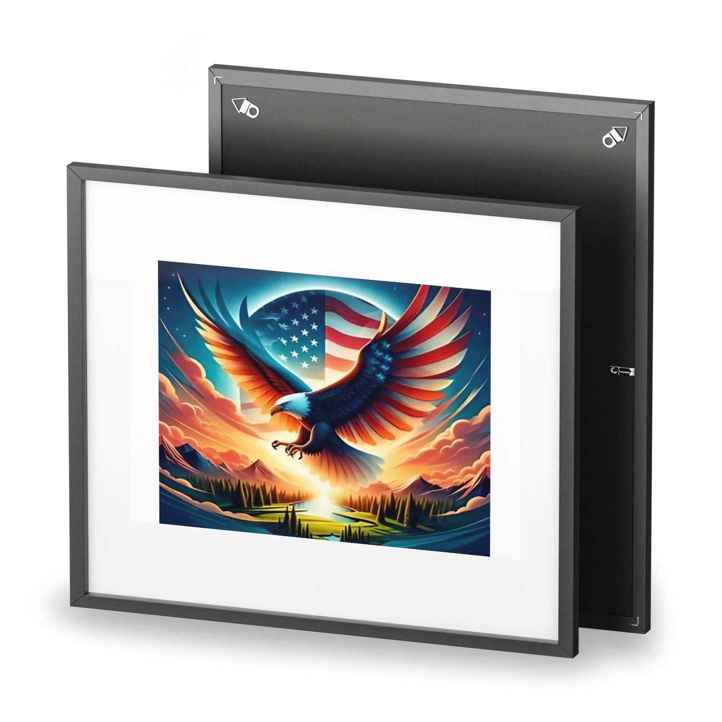 Patriotic Wall Art - Eagle Framed Poster, Home/Office Decor