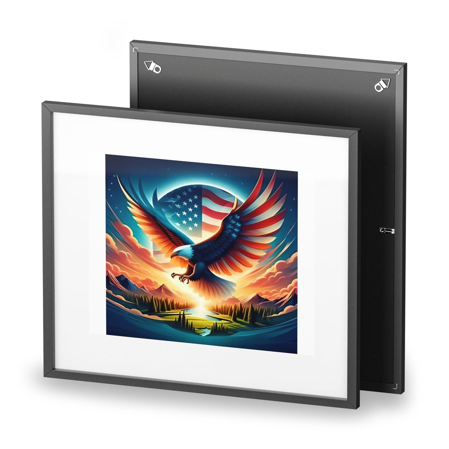 Patriotic Wall Art - Eagle Framed Poster, Home/Office Decor